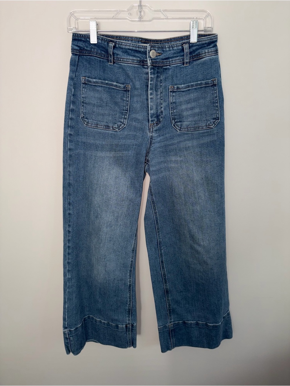 Women’s Cropped Wide-Leg Jeans - Blue